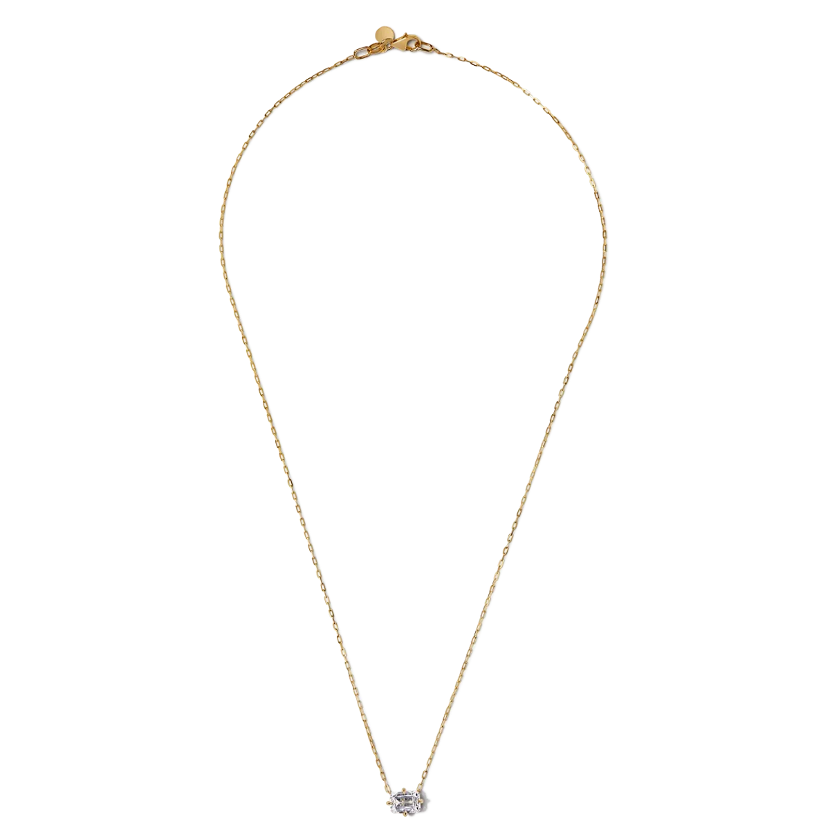 Emerald Cut Diamond Solitaire Pendant