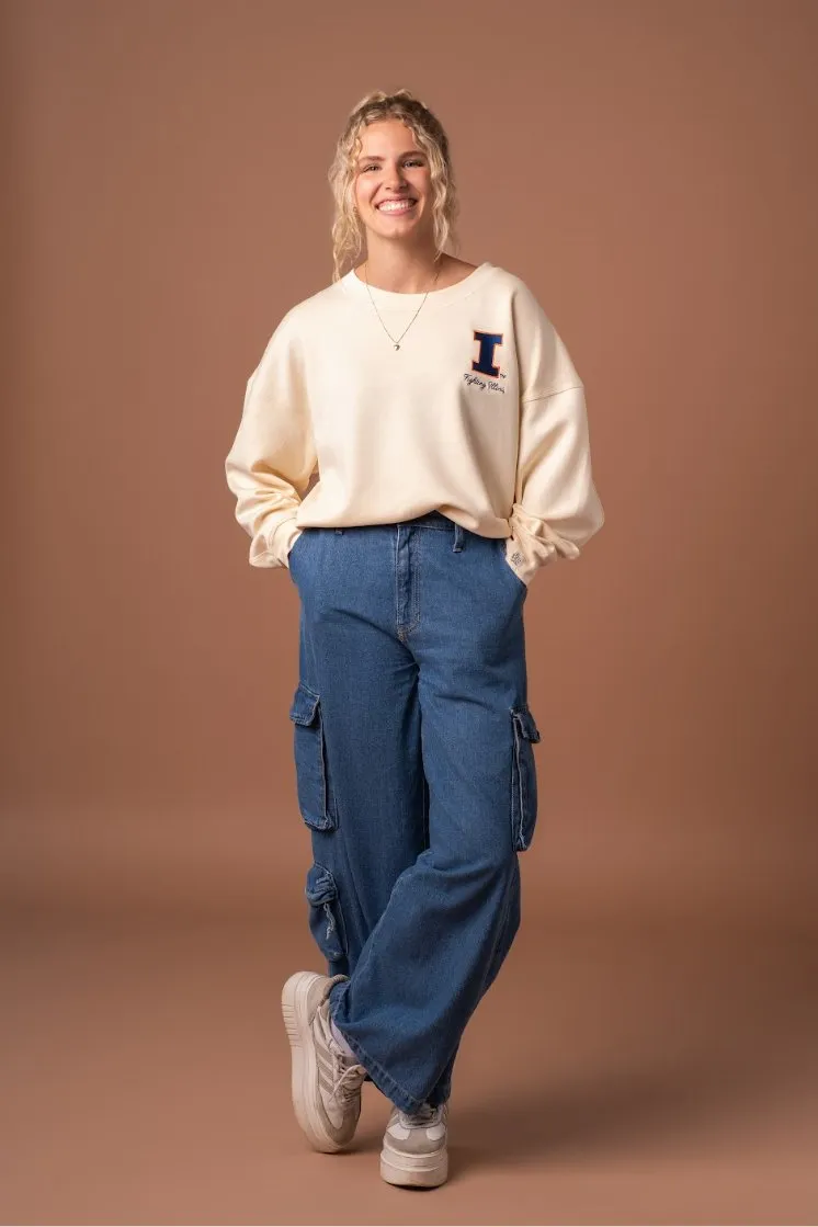 Fighting Illini Embroidered Supersoft Crew