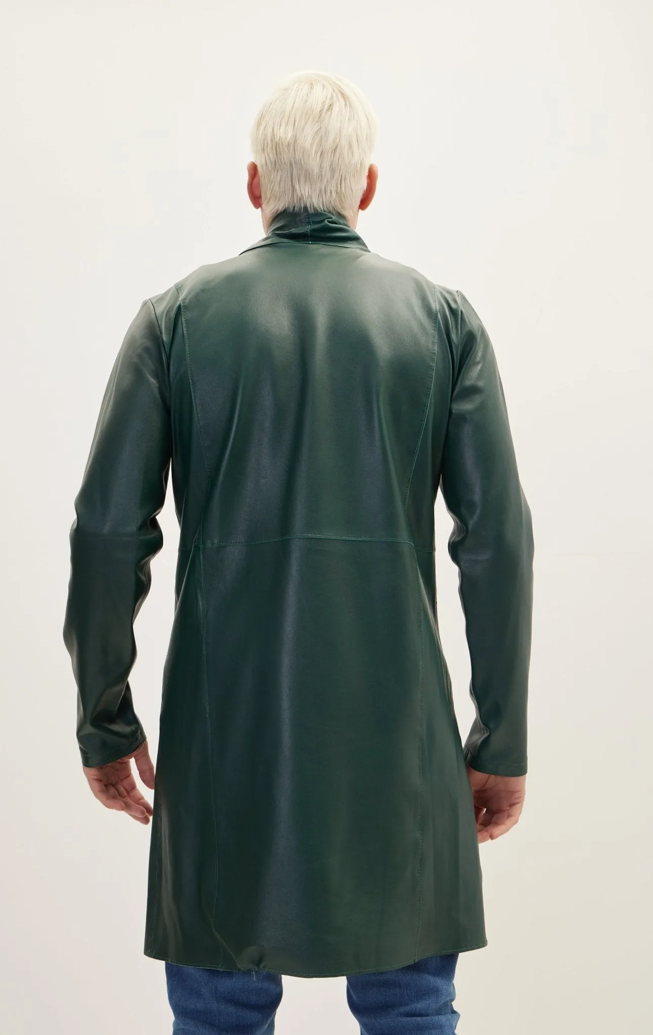 Genuine Leather Rebel Jacket - Green Black