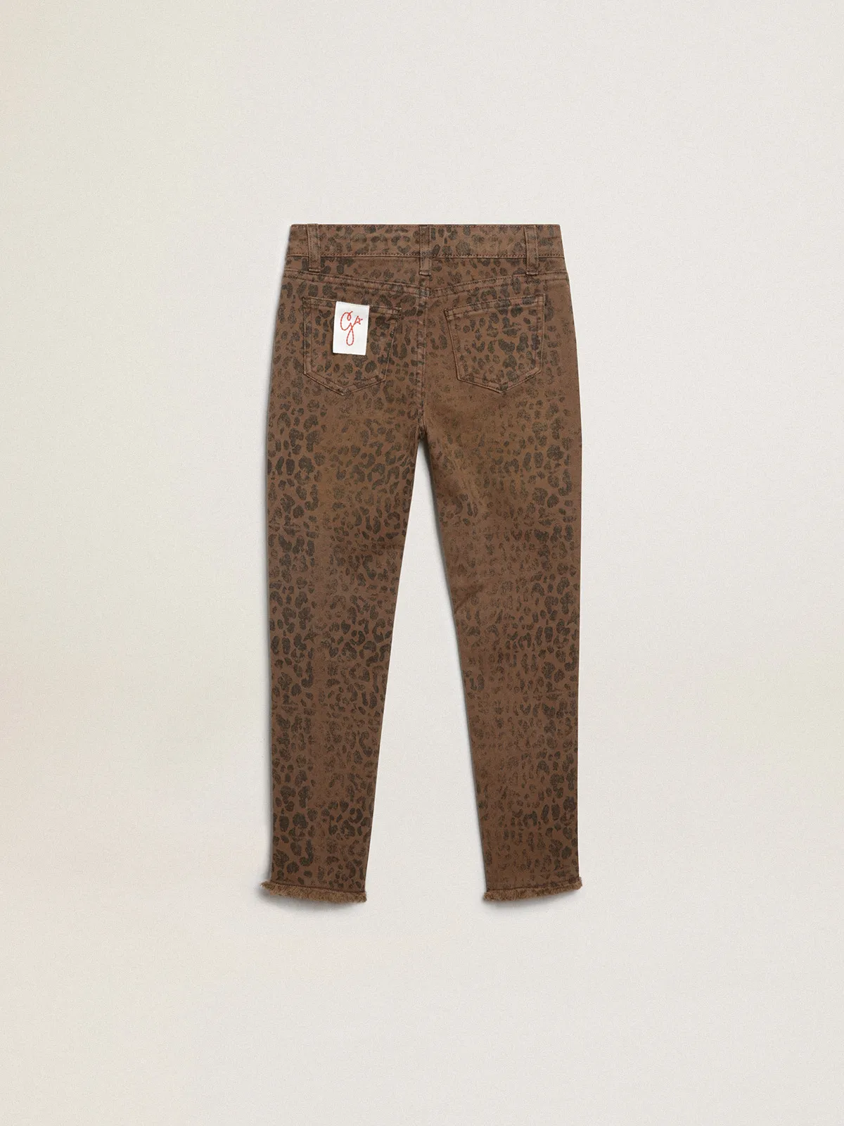 Girls’ skinny jeans with animal print
