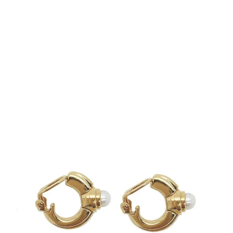 GOLD PLATED ART DECO CREOLES