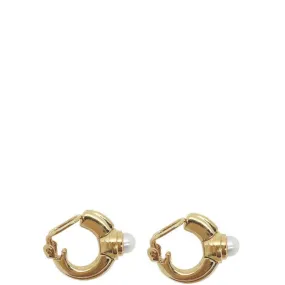 GOLD PLATED ART DECO CREOLES