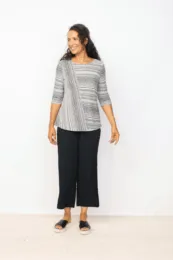 Habitat, 57235 Mixed Elbow Boatneck, Black