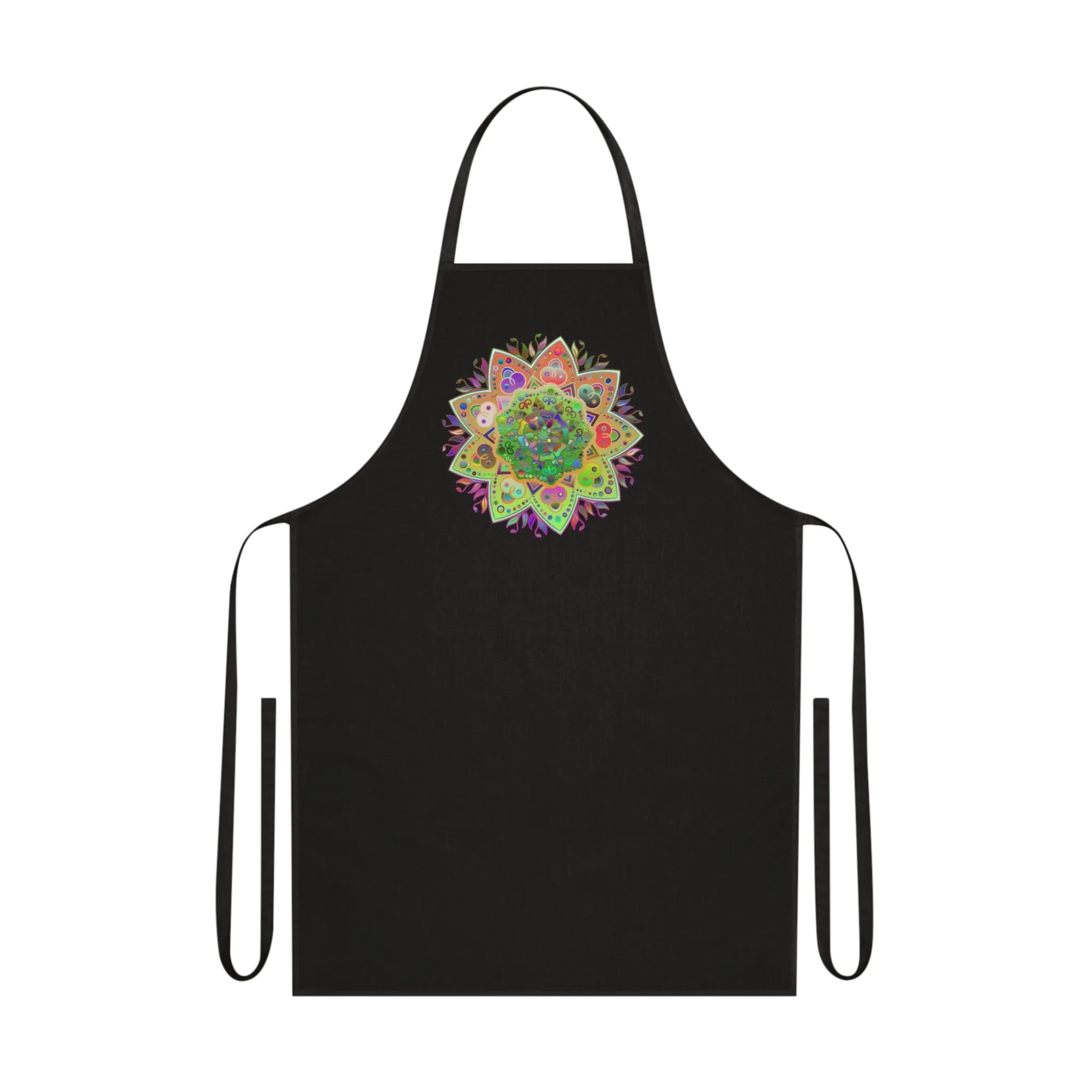 Hand-Drawn Mandala Art Cotton Apron - Chef Essential
