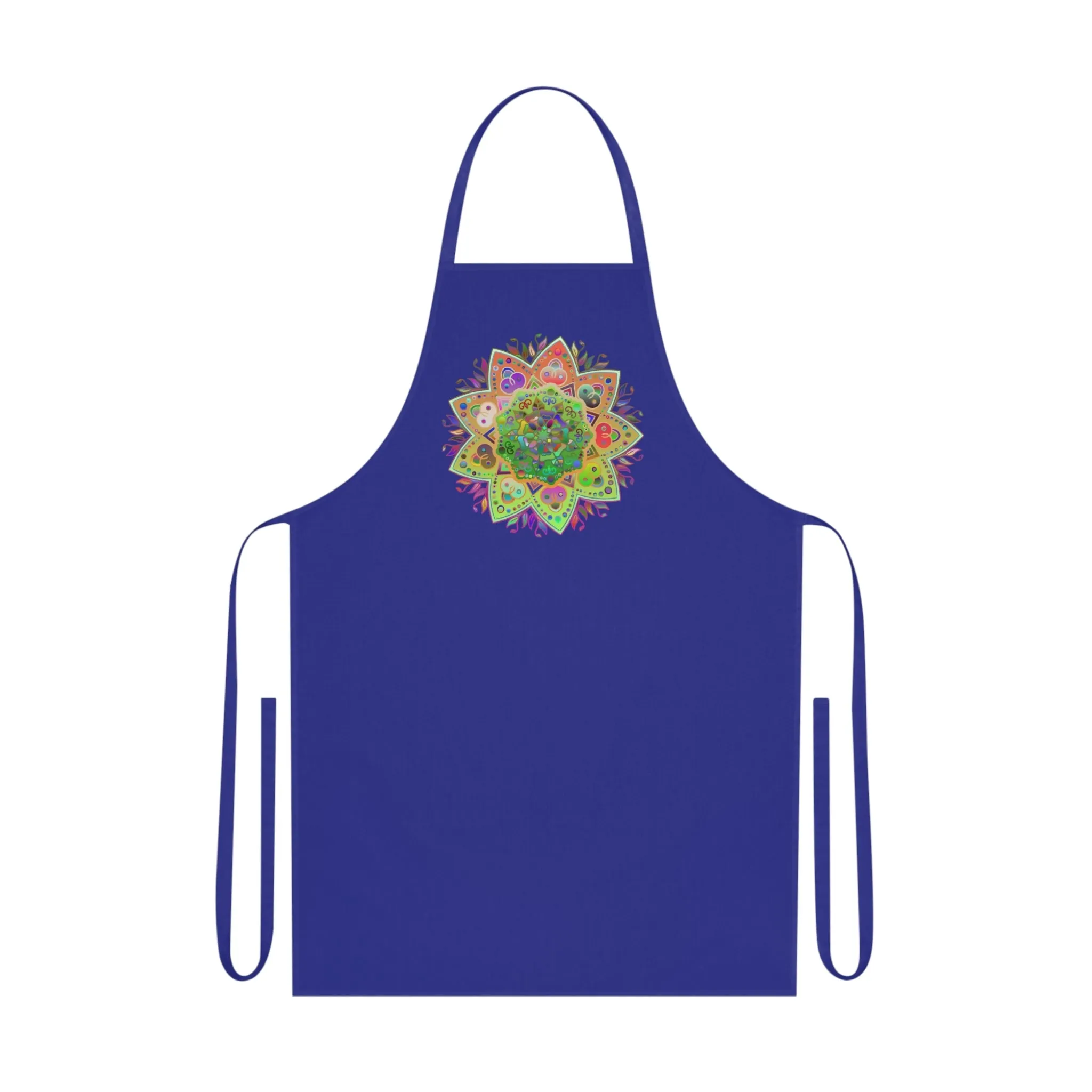 Hand-Drawn Mandala Art Cotton Apron - Chef Essential