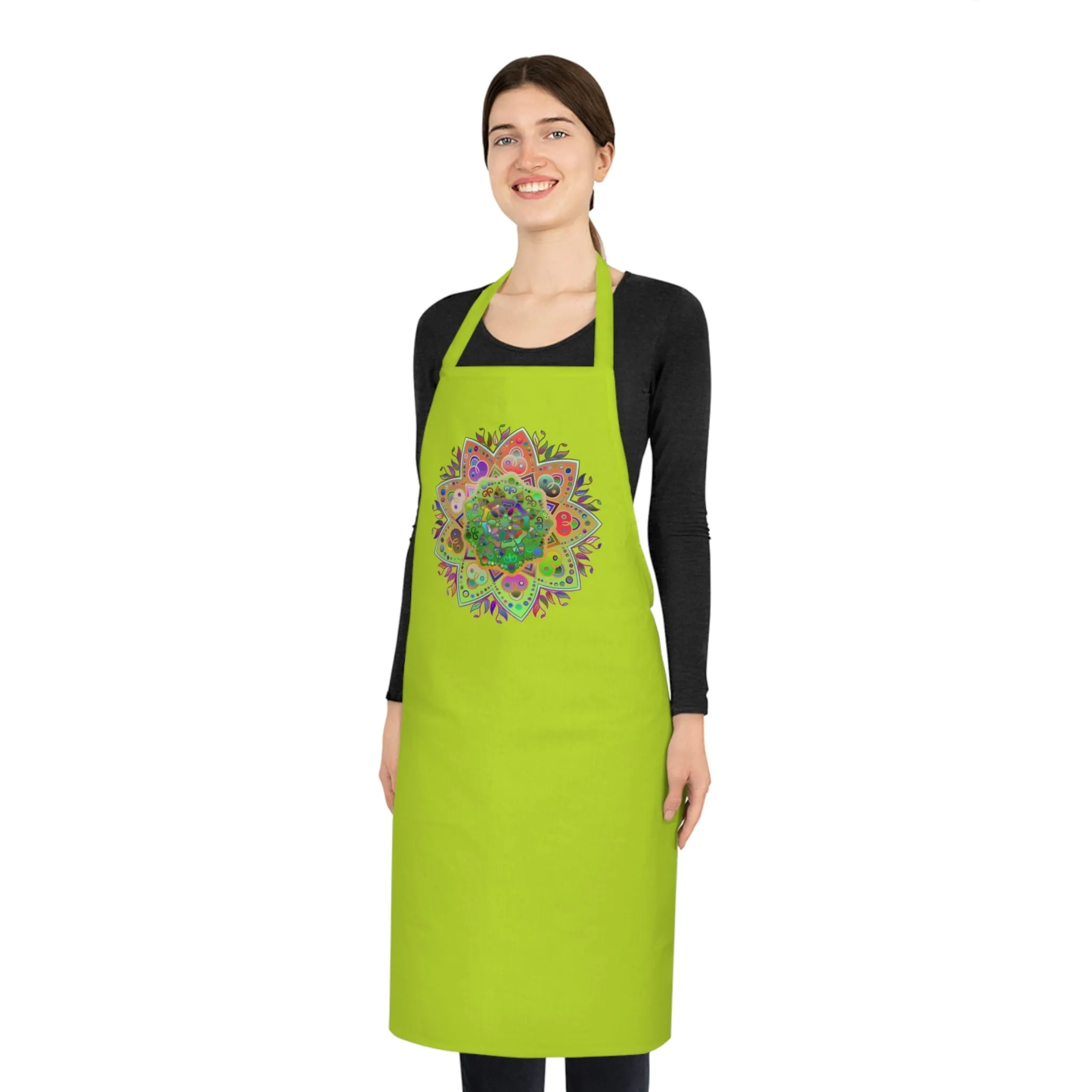 Hand-Drawn Mandala Art Cotton Apron - Chef Essential