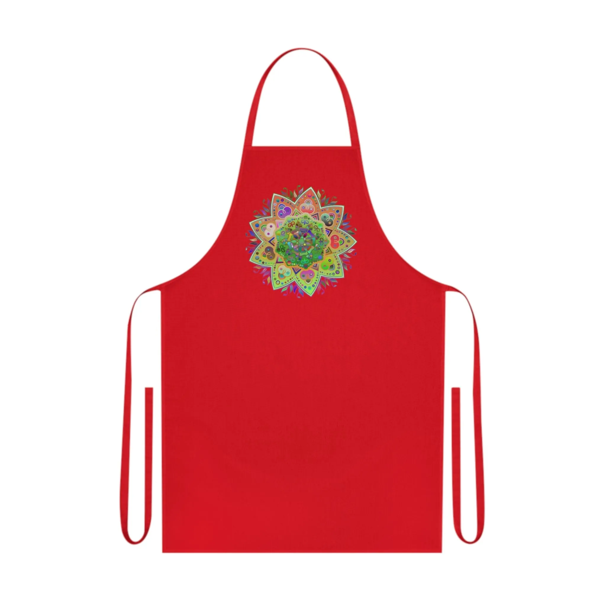 Hand-Drawn Mandala Art Cotton Apron - Chef Essential