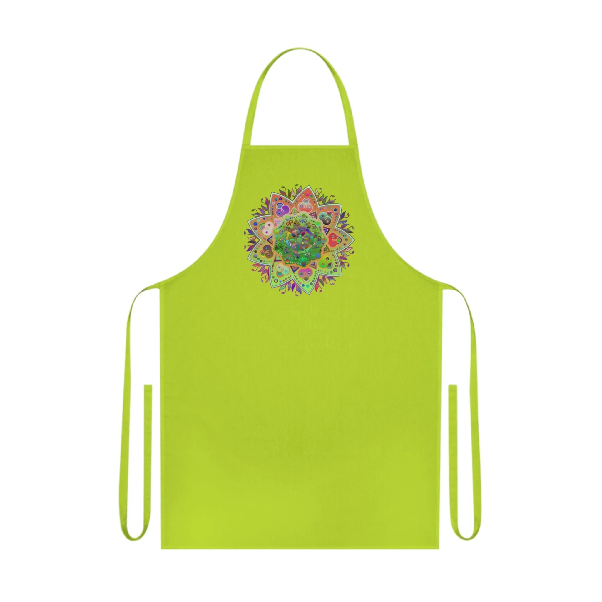 Hand-Drawn Mandala Art Cotton Apron - Chef Essential