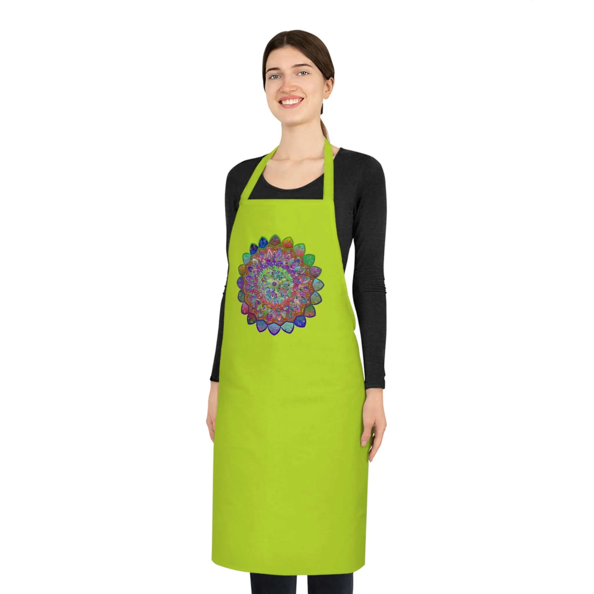 Hand-Drawn Mandalas Cotton Apron - Perfect for Chefs and Home Cooks