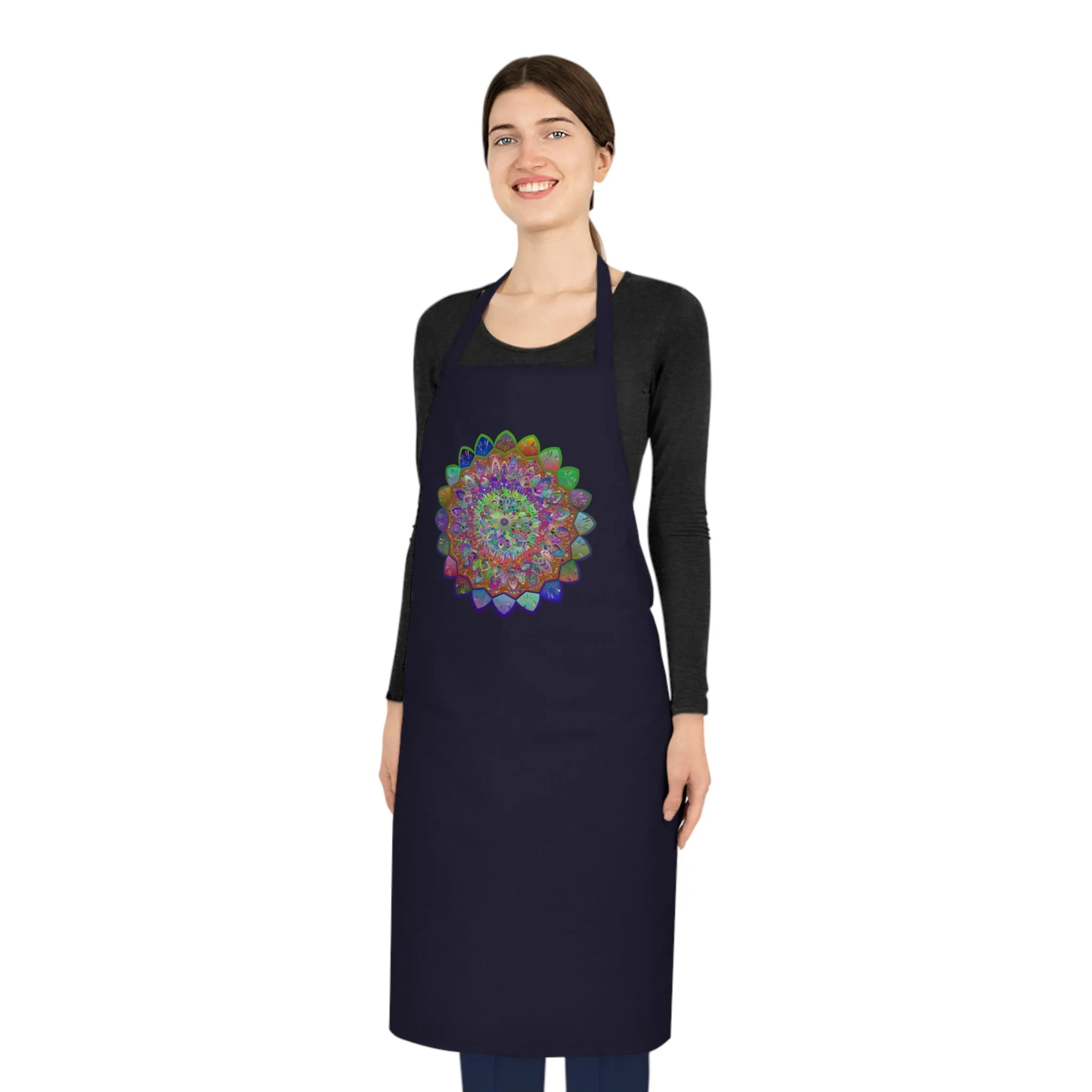 Hand-Drawn Mandalas Cotton Apron - Perfect for Chefs and Home Cooks