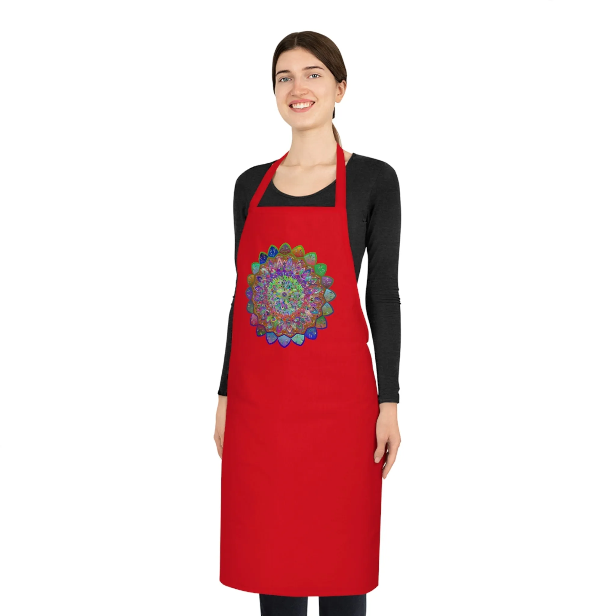 Hand-Drawn Mandalas Cotton Apron - Perfect for Chefs and Home Cooks