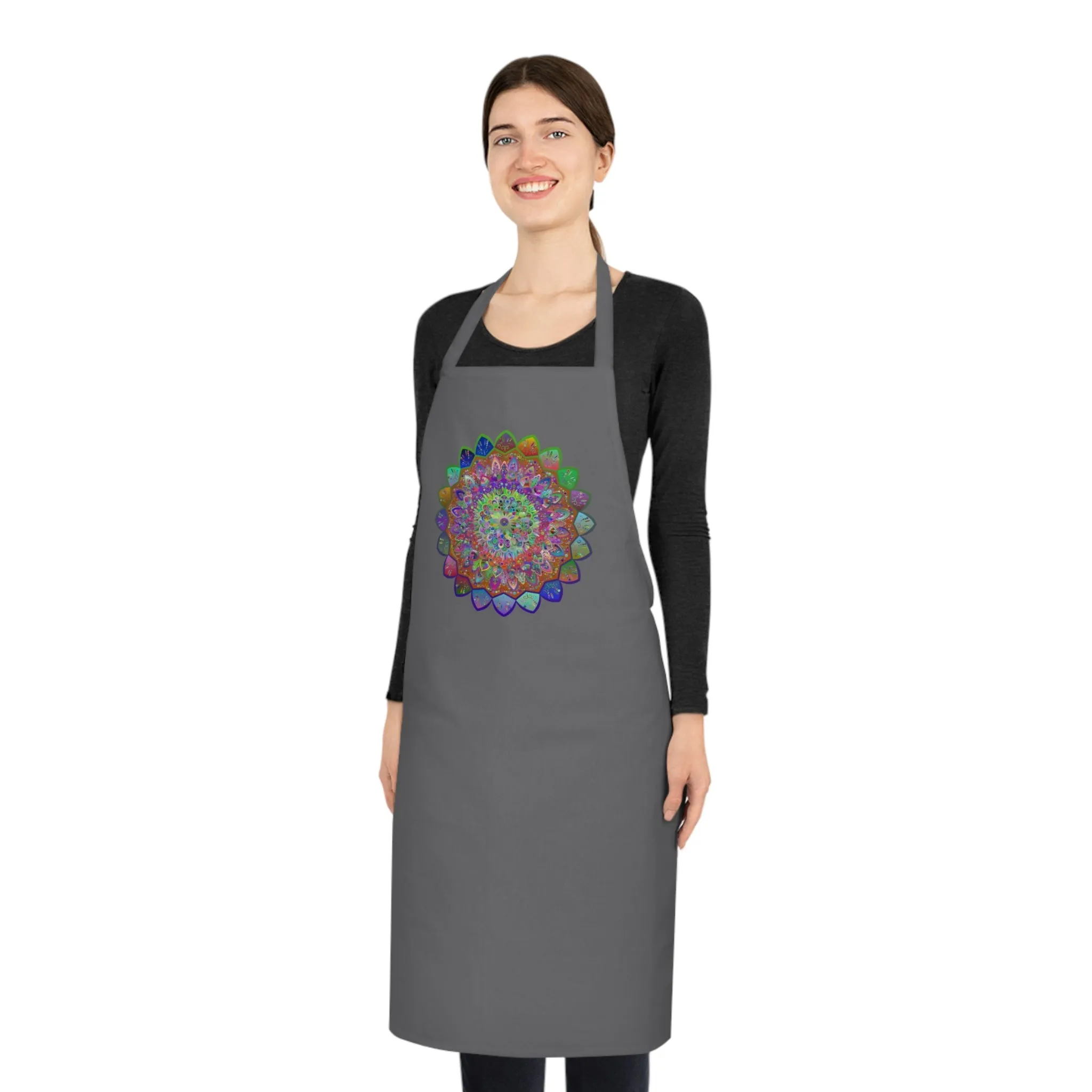 Hand-Drawn Mandalas Cotton Apron - Perfect for Chefs and Home Cooks