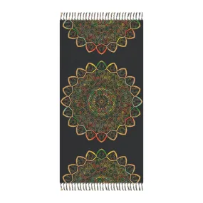 Handmade Mandala Beach Cloth - Dark Charcoal Blue