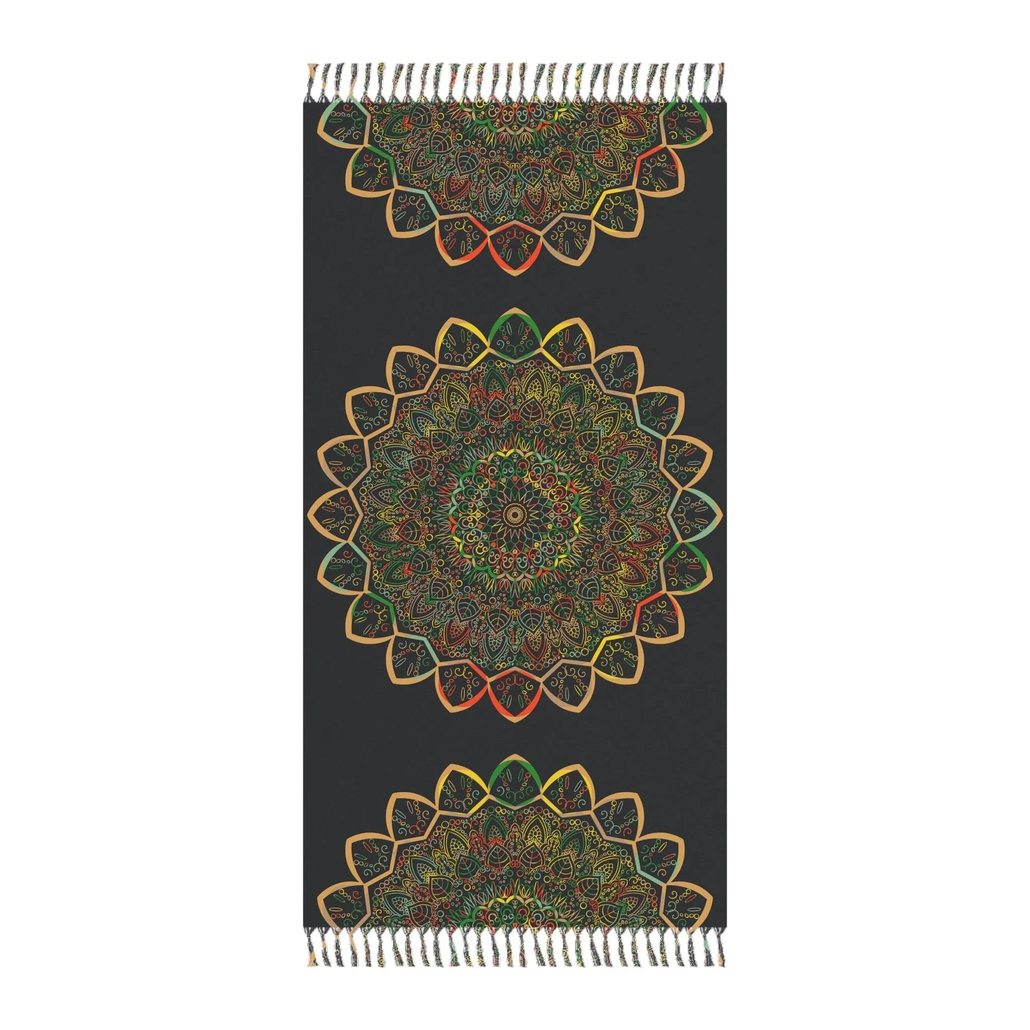 Handmade Mandala Beach Cloth - Dark Charcoal Blue