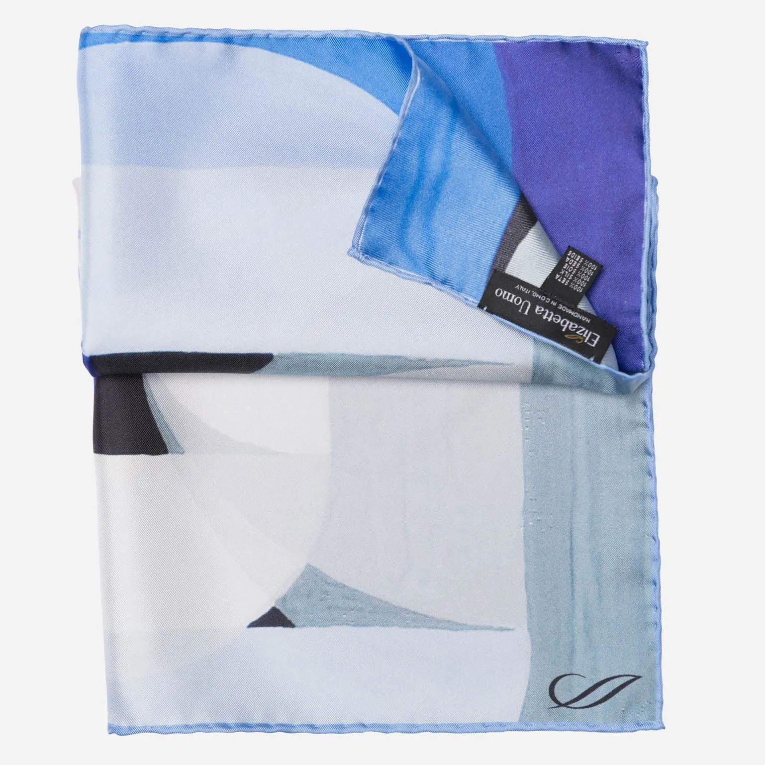 Harmony - Silk Pocket Square - Blue