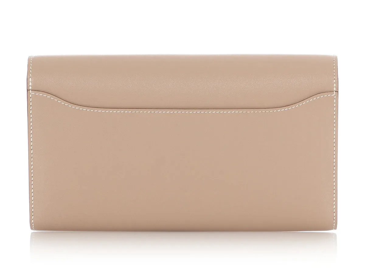 Hermès Argile Tadelakt Constance Long Wallet