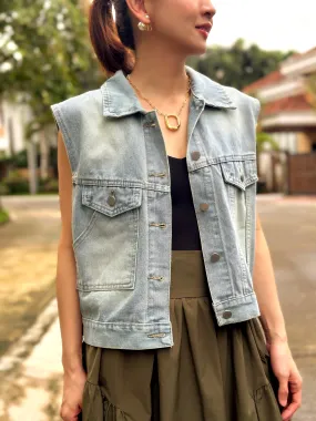 Kaycee Vest in Denim