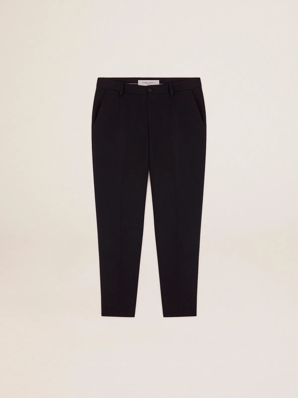 Men's pants in dark blue wool