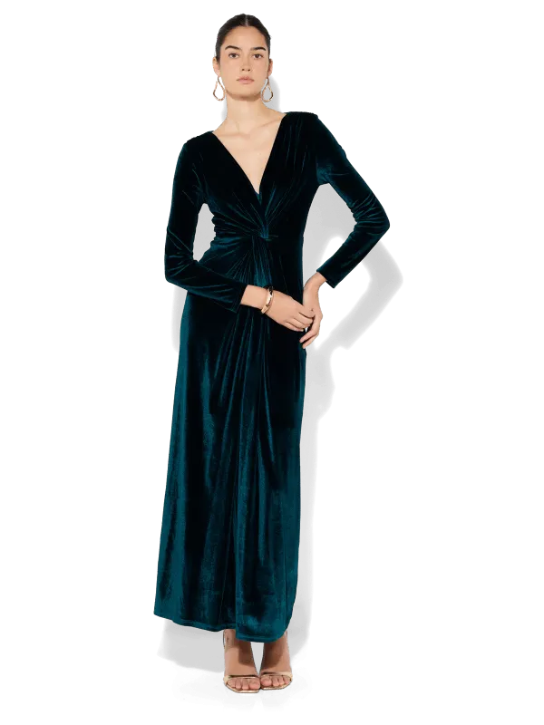 Mercy Emerald Velvet Dress