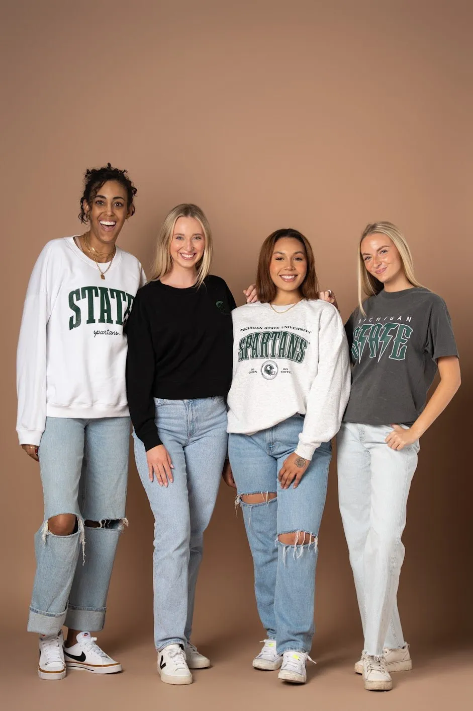 Michigan State Embroidered Supersoft Crew