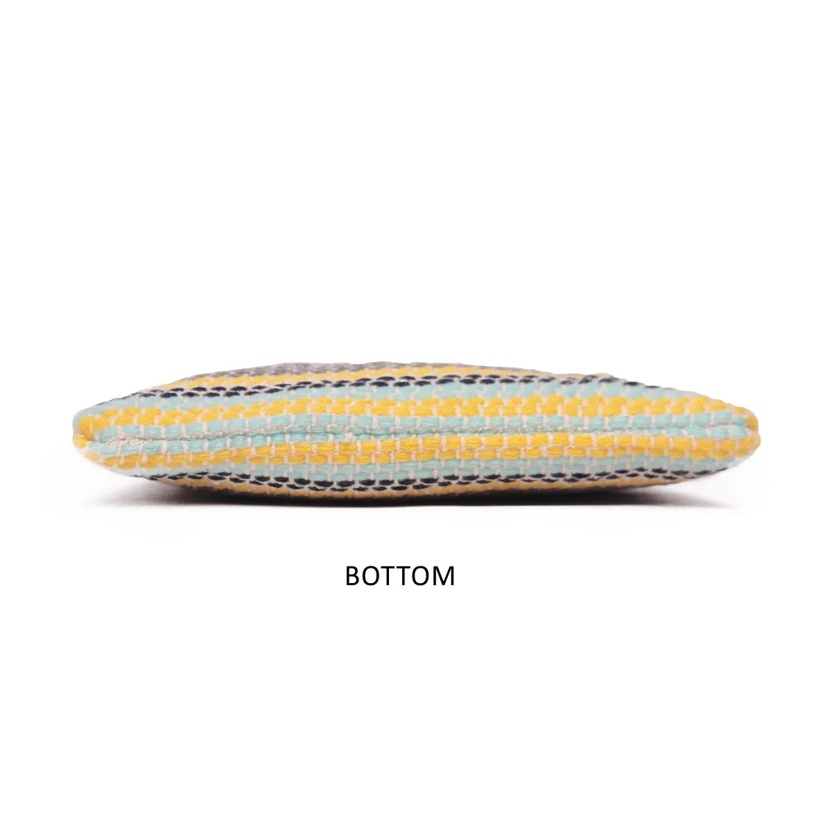 Multi Colour Striped Woven Makeup/Travel Pouch With Tassels