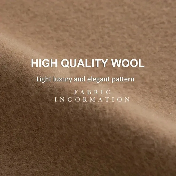 New Autumn Winter Women Woolen Coat Large Size Loose Woolen Coats Double-breasted Cashmere Woolen Long Overcoat Female