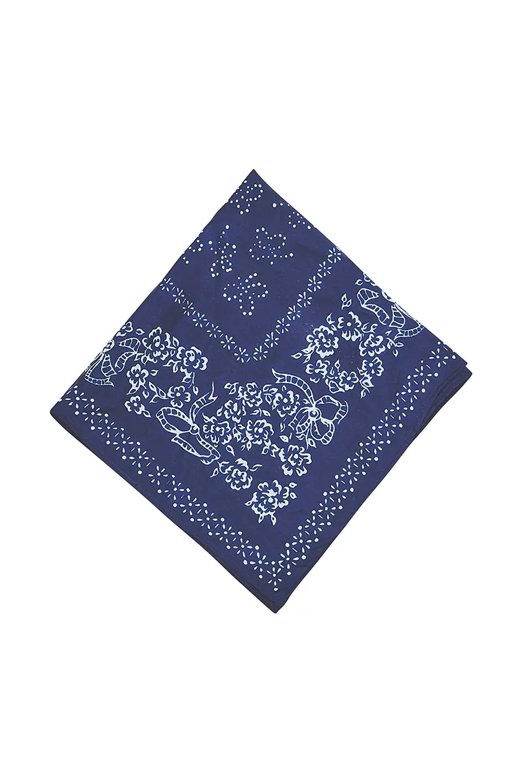 Orvette Silk Paisley Bandana-MOONLIGHT INDIGO