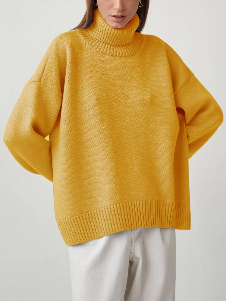 Oversized Women Turtleneck Sweater
