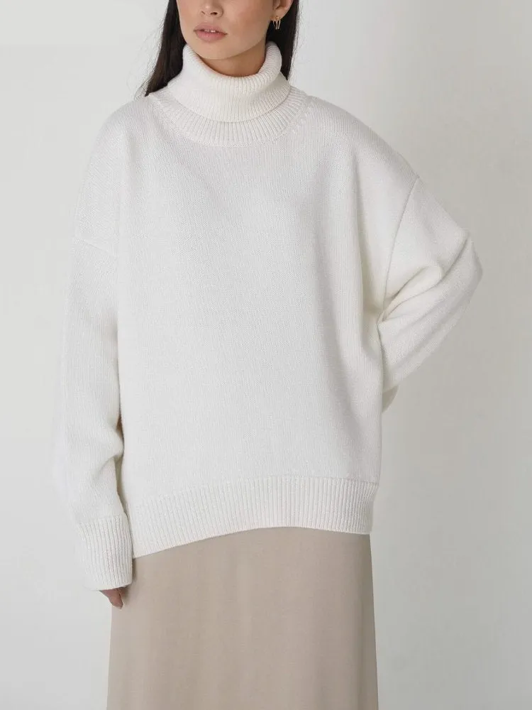 Oversized Women Turtleneck Sweater