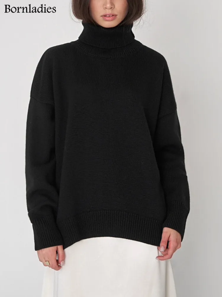 Oversized Women Turtleneck Sweater