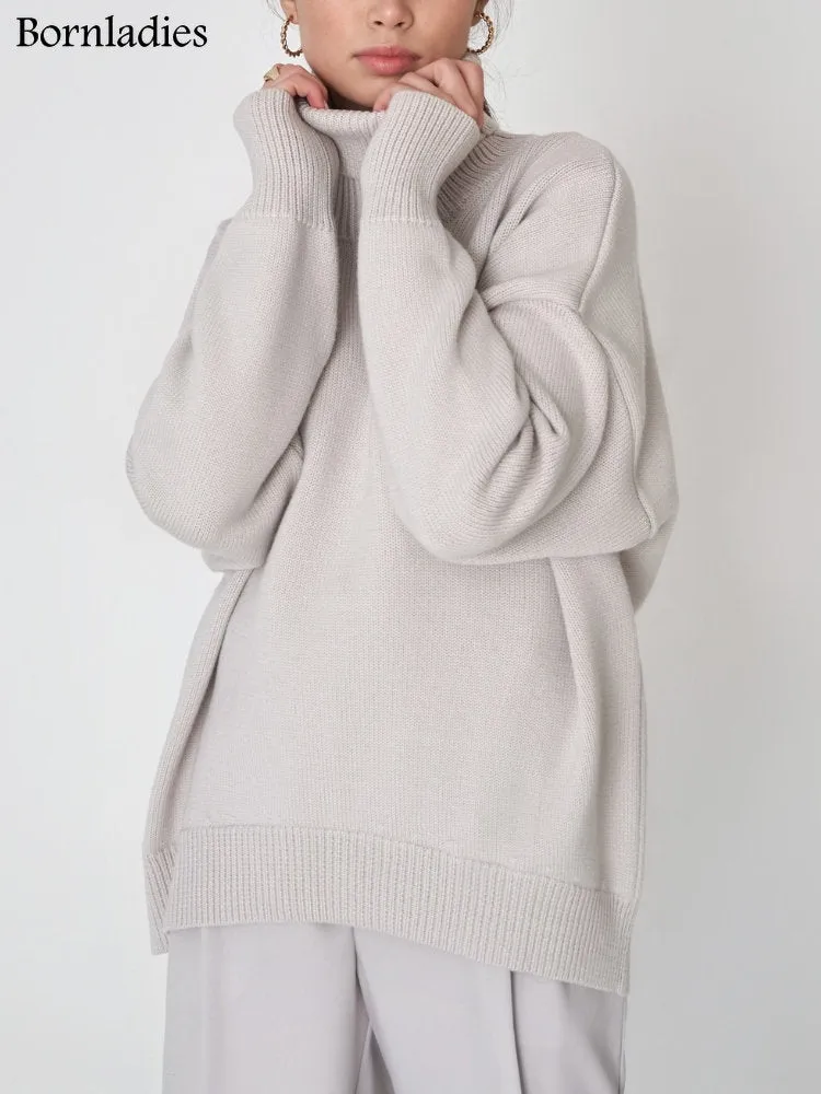 Oversized Women Turtleneck Sweater