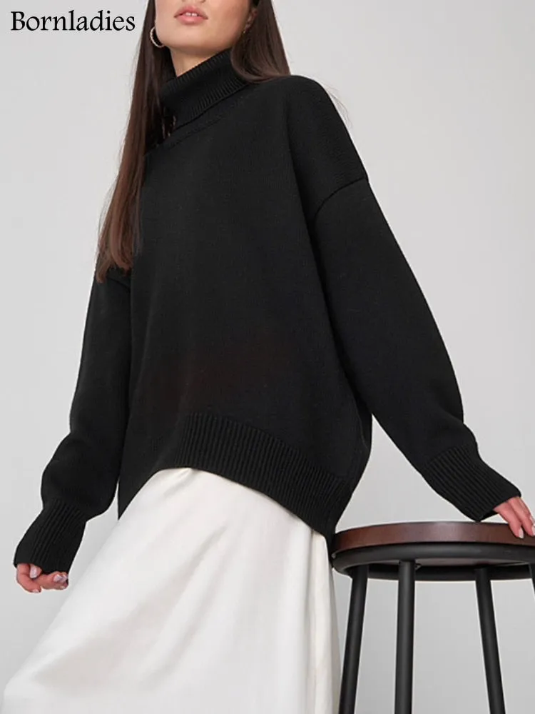 Oversized Women Turtleneck Sweater