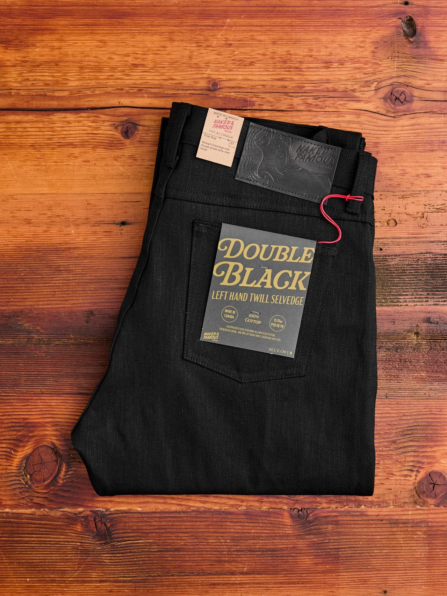 "Anniversary Left Hand Twill - Double Black Edition" 13.75oz Selvedge Denim - True Guy Fit