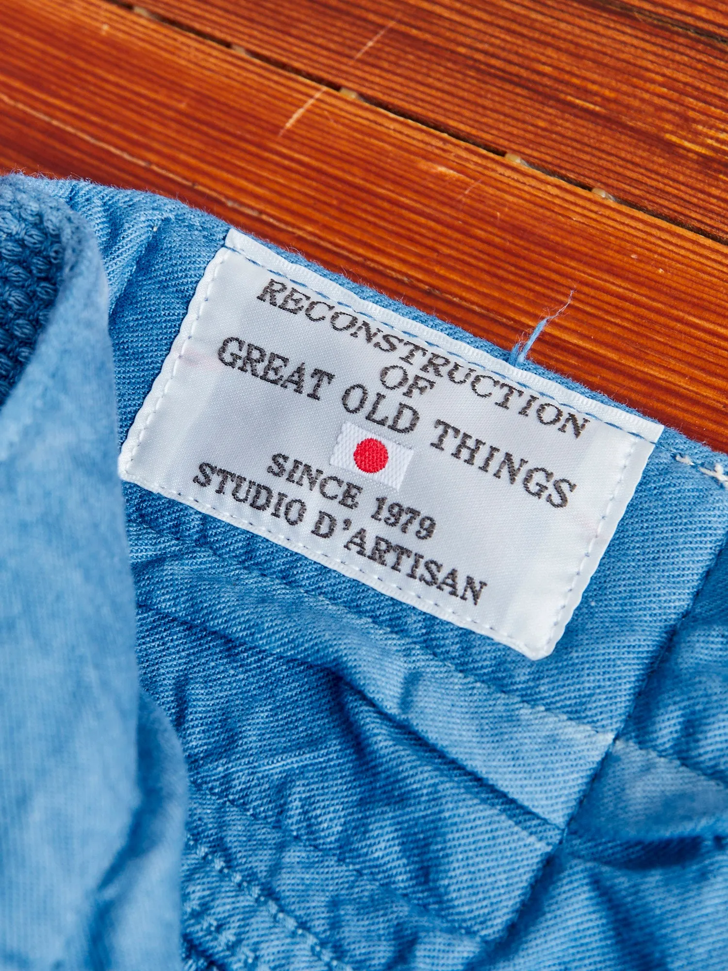 "Awa-Ai" Asagi Indigo Sashiko Pants - Regular Tapered Fit