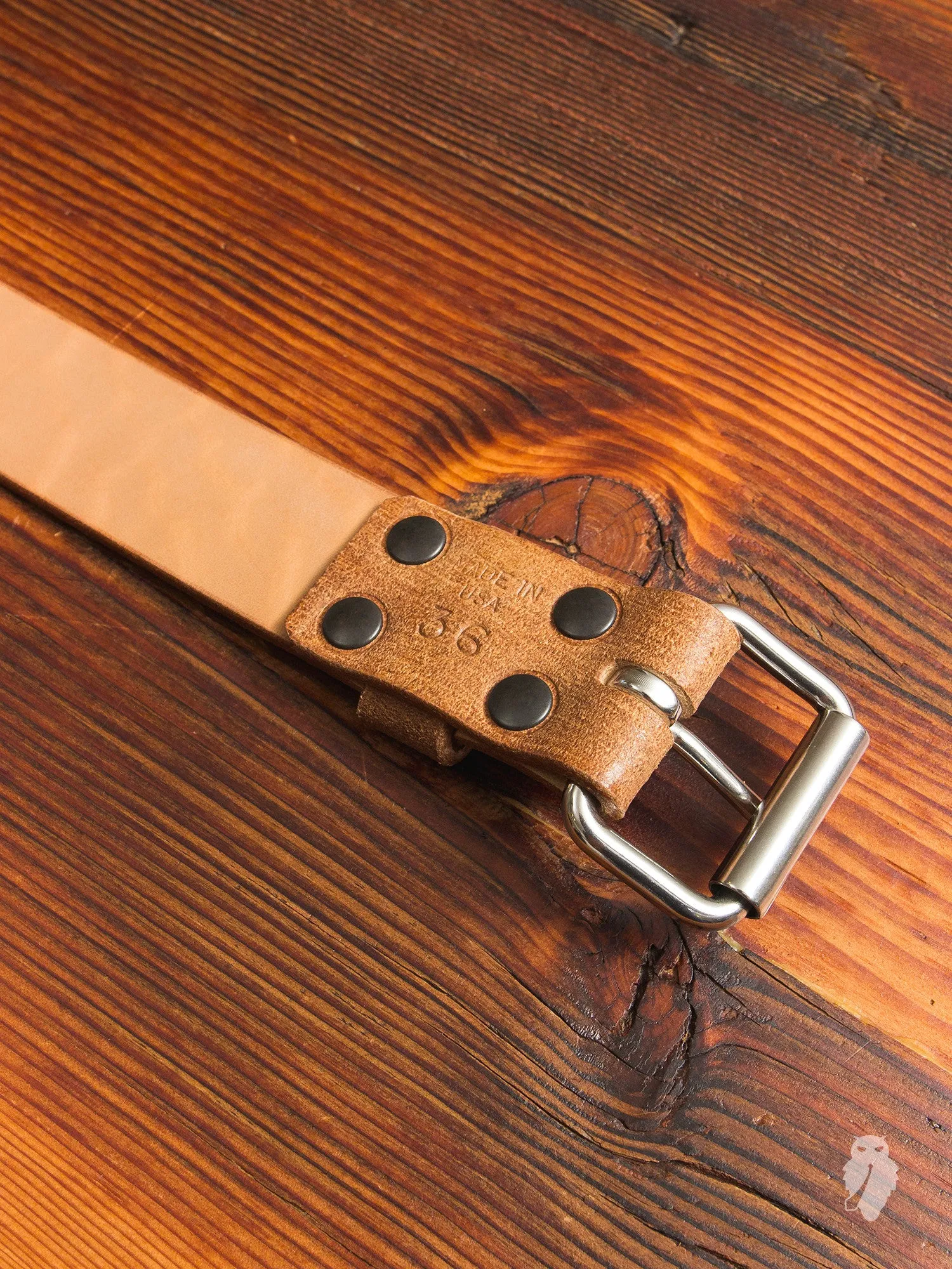 "Wenatchee Belt" in Rough-Out Natural Horse Hide
