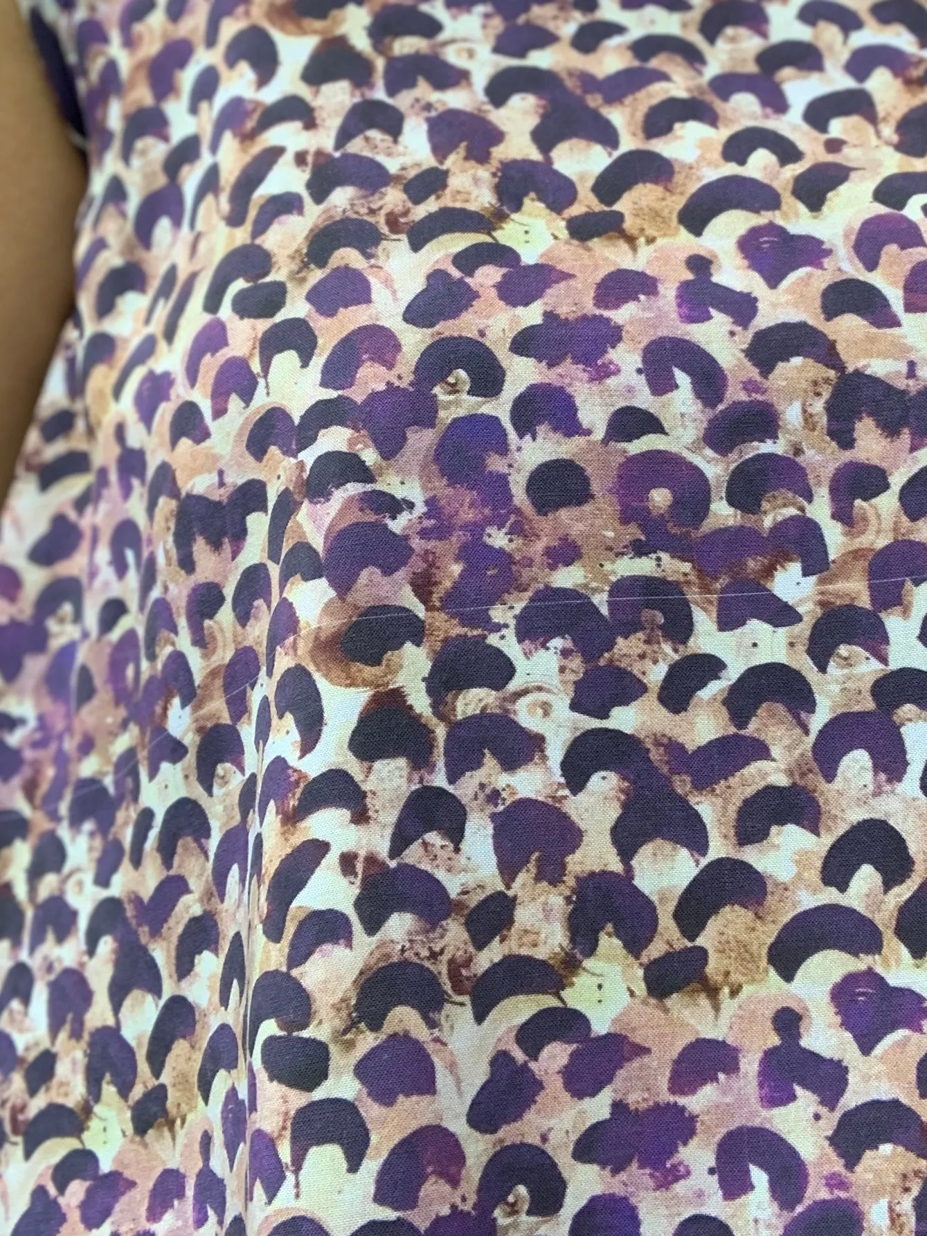 Rayon challis in rainbow abstract leopard