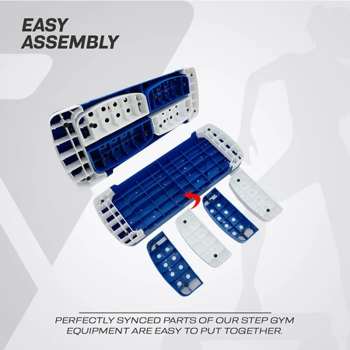 RDX 1P 20cm Aerobic Step Platform with 3 Level Risers 5cm Height Each