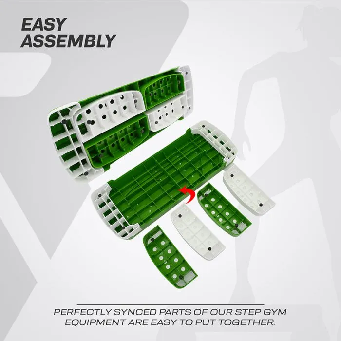 RDX 1P 20cm Aerobic Step Platform with 3 Level Risers 5cm Height Each