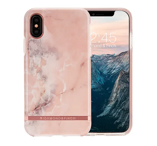 RICHMOND & FINCH Case - Pink Marble / Rose Gold