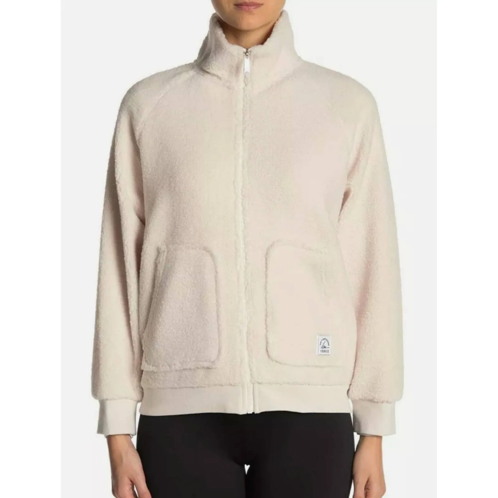 Sam Edelman Popcorn Faux Shearling Jacket Ivory Medium