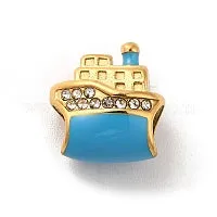 Ship European Charm, Gold Stainless Steel (Purchase on Back Order 2-3 weeks)