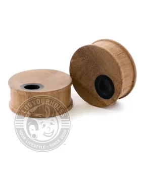 Teak Offset Hole Concave Wood Plugs
