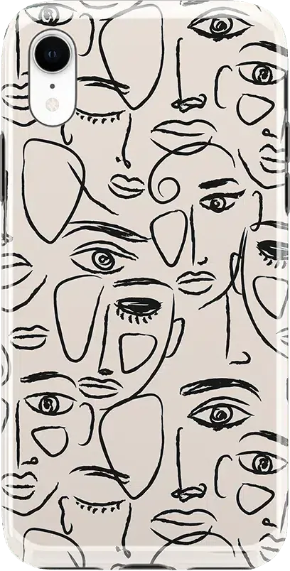 We're All Human | Minimal Face Art Case