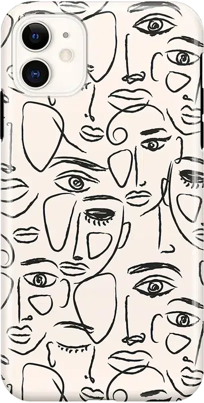 We're All Human | Minimal Face Art Case