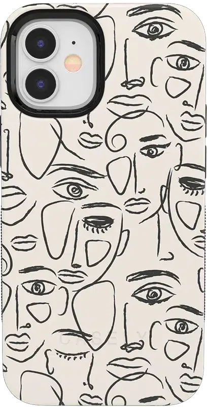We're All Human | Minimal Face Art Case