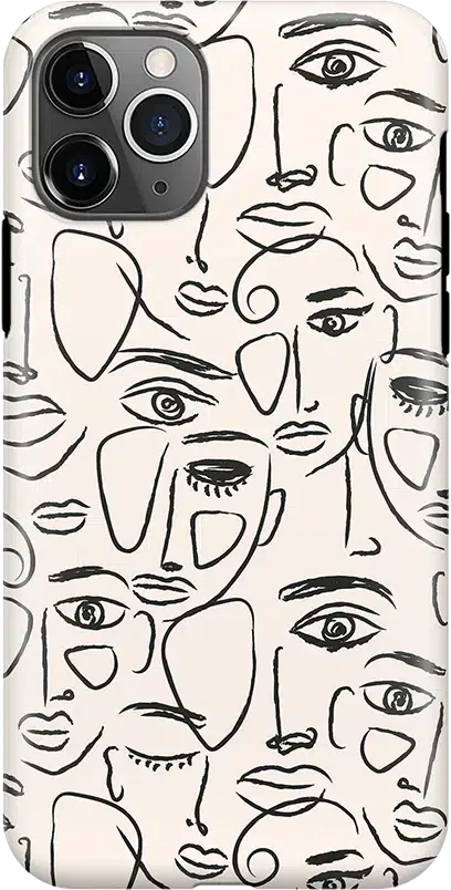 We're All Human | Minimal Face Art Case