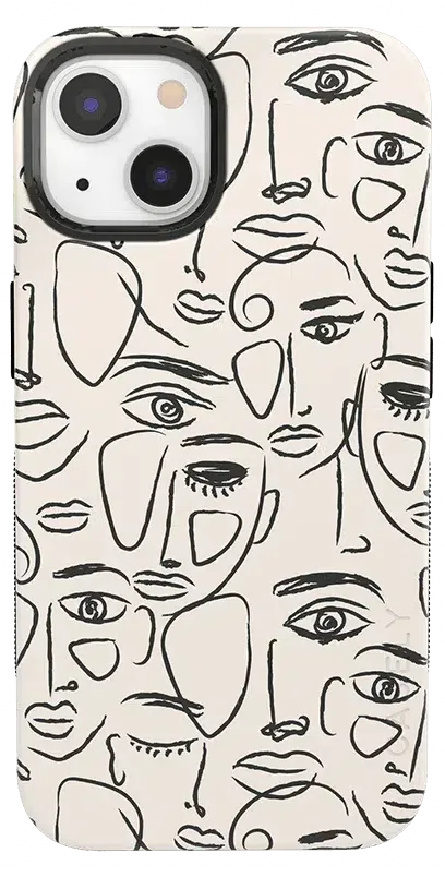 We're All Human | Minimal Face Art Case