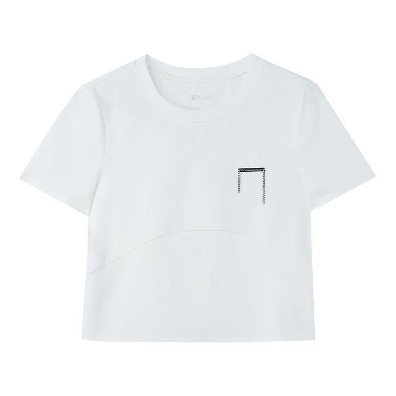 White Crop Cotton T-shirt