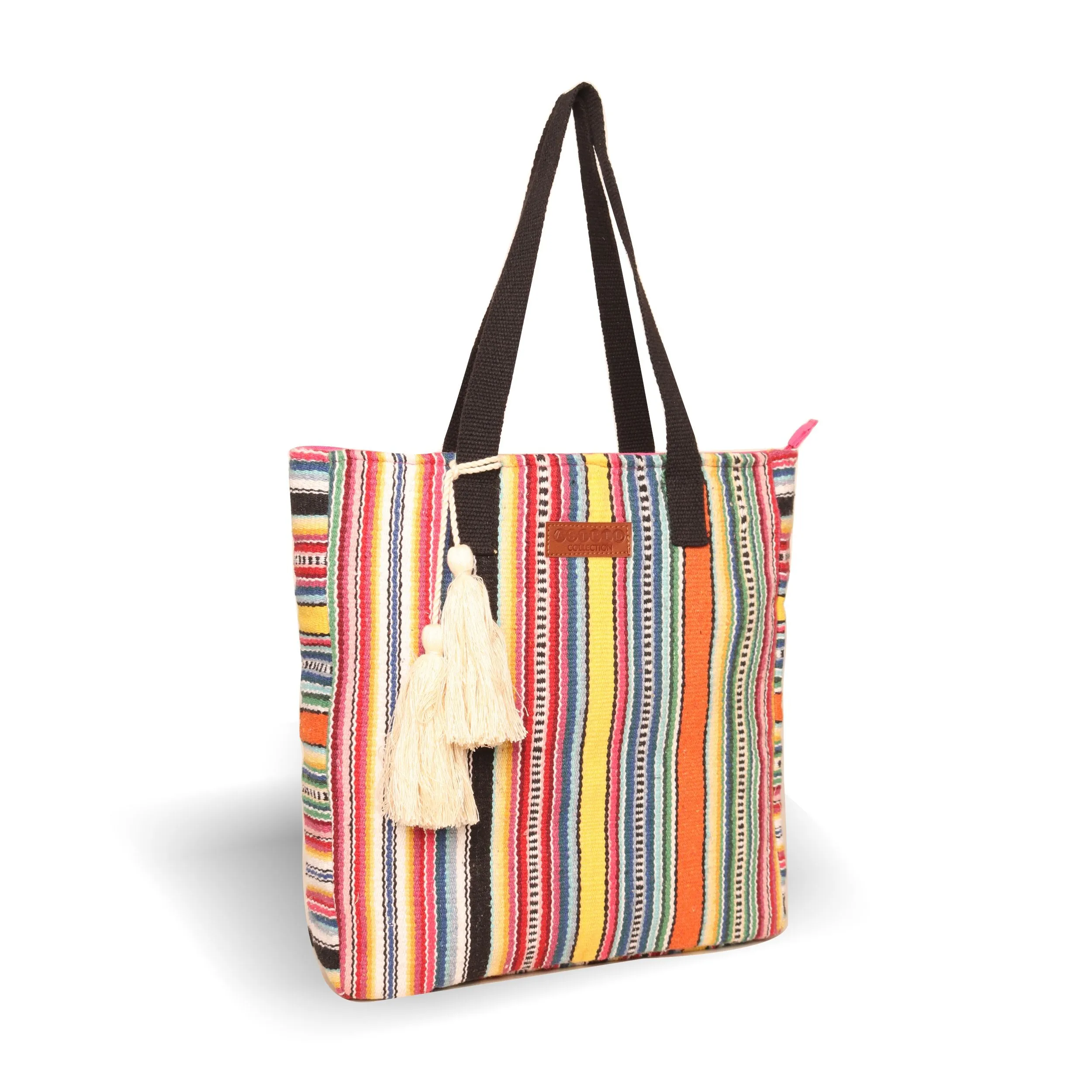 Women Multi Shopper Bag With Tassels
