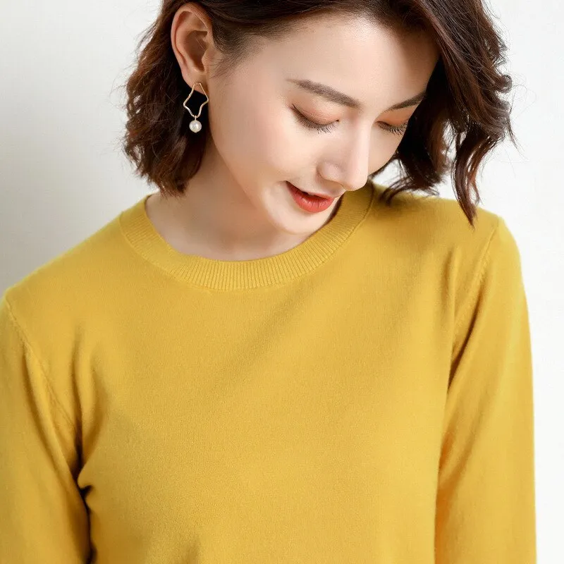 Women Sweater O-neck Pullover Shirt